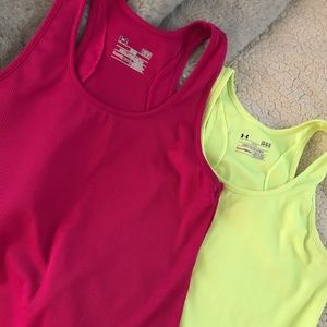TWO Under Armour Tank Tops Heat Gear
